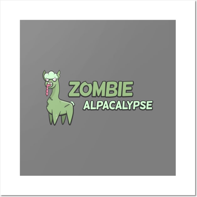 Zombie Alpacalypse II - puns Wall Art by slugbunny